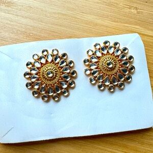Brand new Limited edition designer Indian ethnic Kundan stud earrings